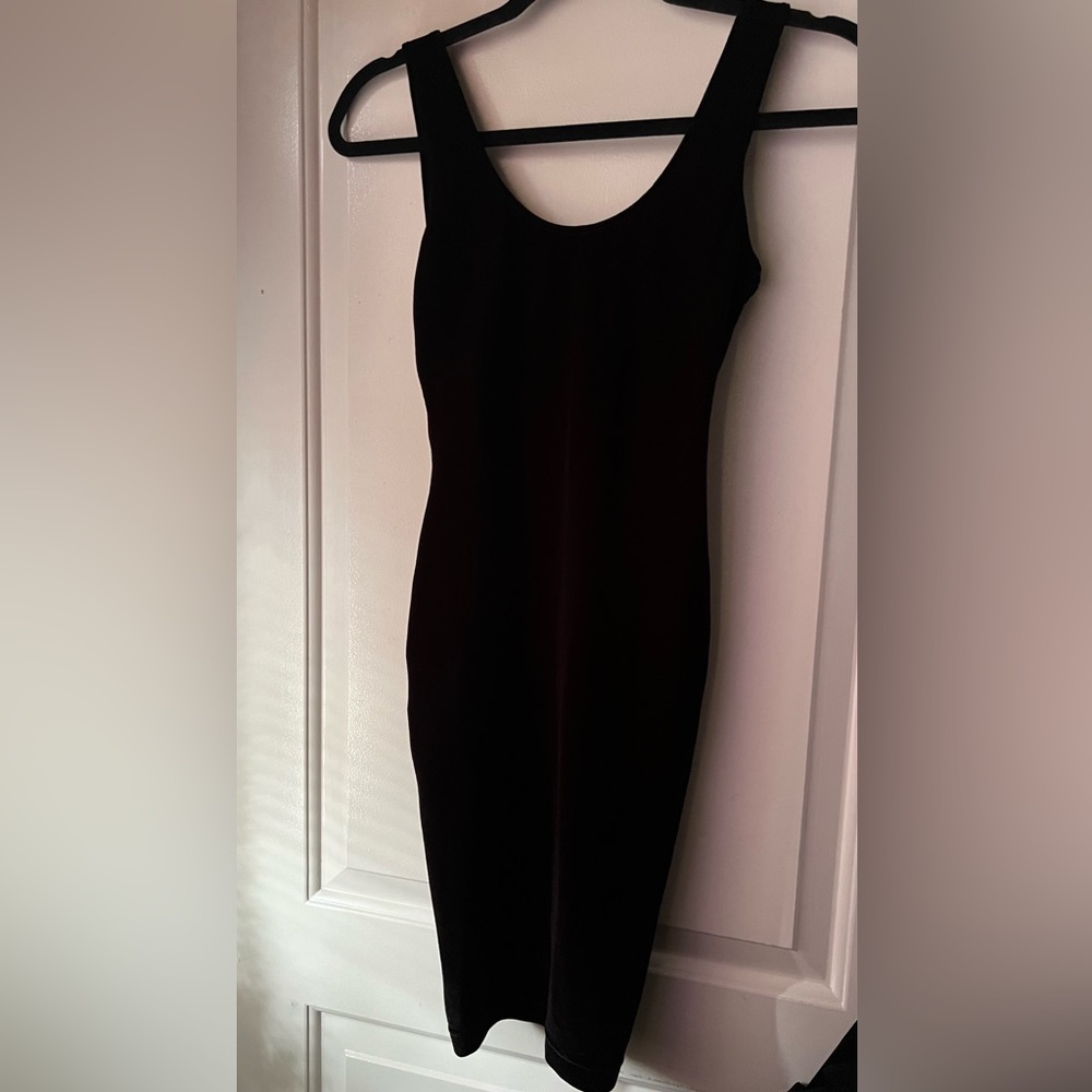 American Apparel Black Velvet Bodycon Dress